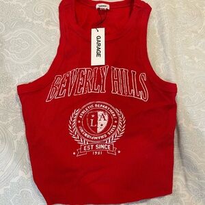 Garage red tank small NWT